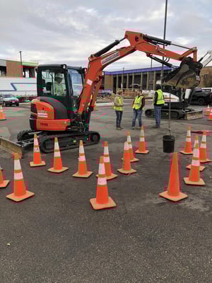 Construction Crew on a school site building a local school